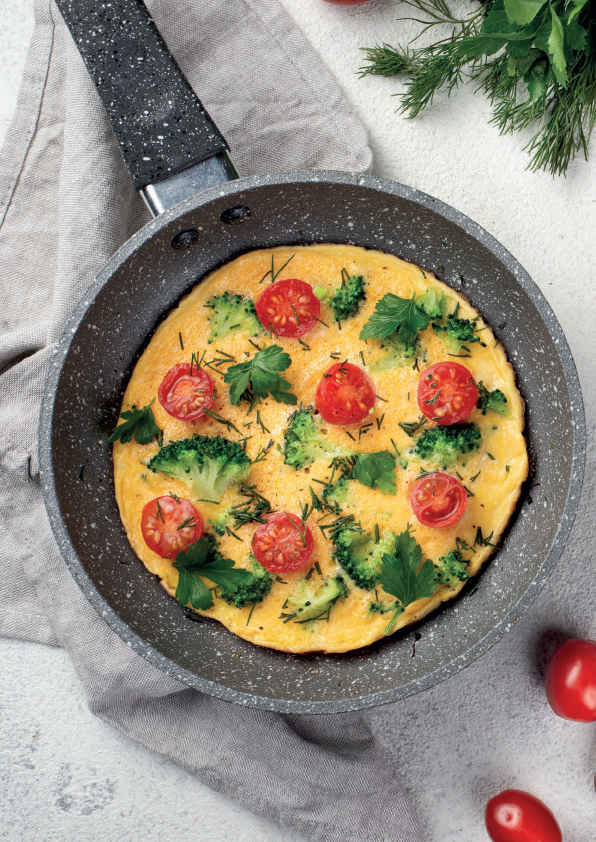 Omelette de légumes & Thé ou café Omelette de légumes & Thé ou café